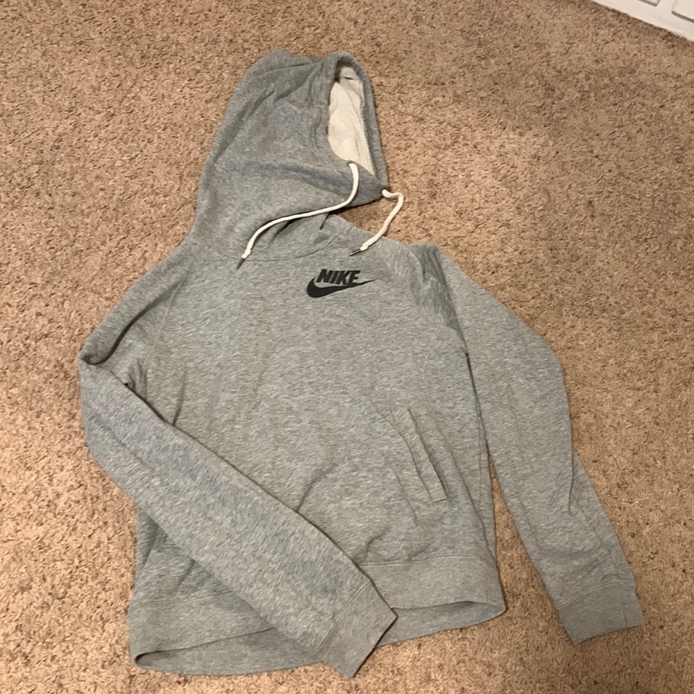 Nike Gray Cowl-Neck Hoodie Womens Small